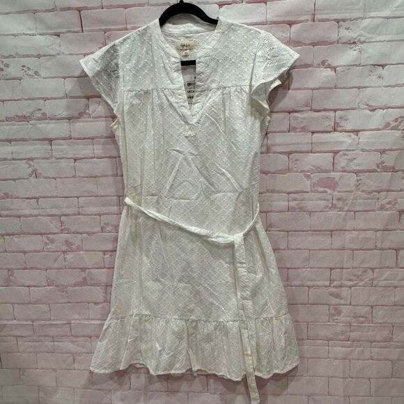 Style and Co white woven dress size medium